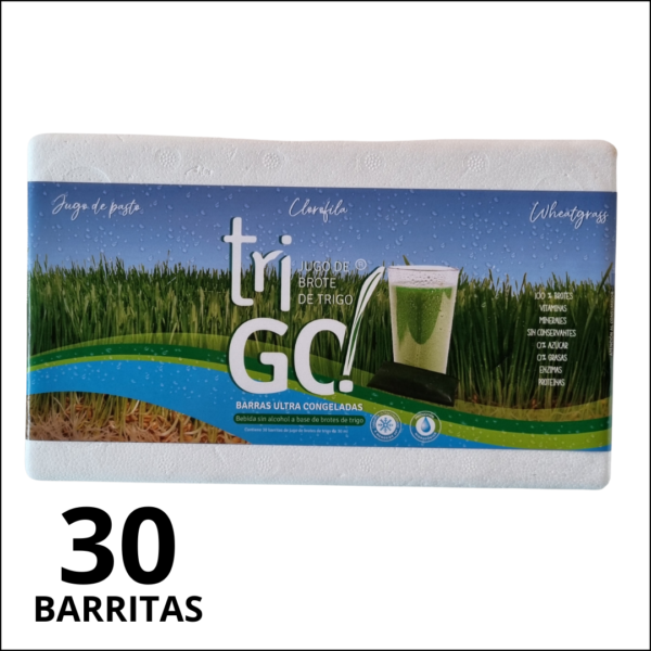tri GO! - Clorofila/ wheatgrass/ o Jugo de pasto de trigo - 30 barritas