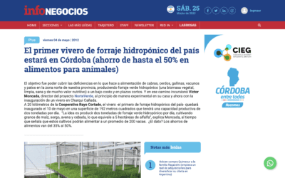 El primer vivero de forraje hidropónico del país estará en Córdoba (ahorro de hasta el 50% en alimentos para animales) – Infonegocios